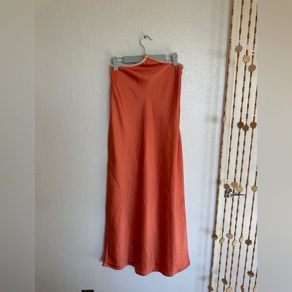 Fortunate One Kinase Maxi Dress- Coral Pink Sunset Color 2 Piece Dresss - Picture 3 of 9